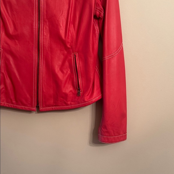 Elie Tahari Leather Jacket - Picture 2 of 8